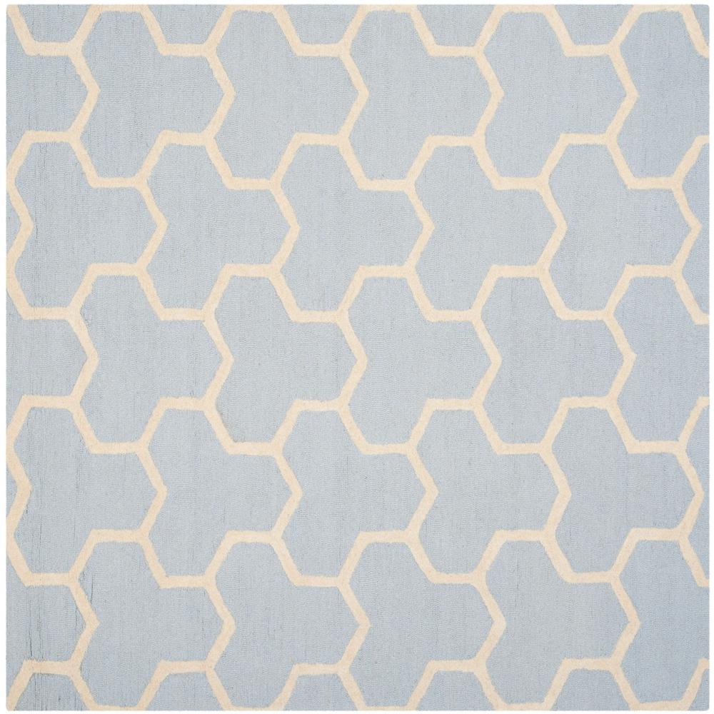CAMBRIDGE, LIGHT BLUE / IVORY, 6' X 6' Square, Area Rug, CAM146A-6SQ. The main picture.