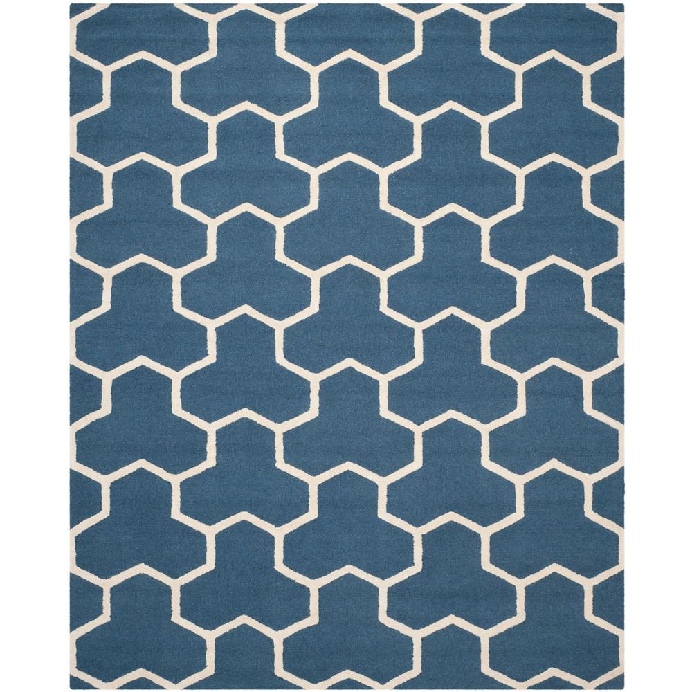 CAMBRIDGE, NAVY BLUE / IVORY, 8' X 10', Area Rug, CAM146G-8. Picture 1