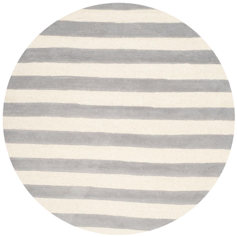 CAMBRIDGE, GREY / IVORY, 6' X 6' Round, Area Rug, CAM154A-6R. Picture 1