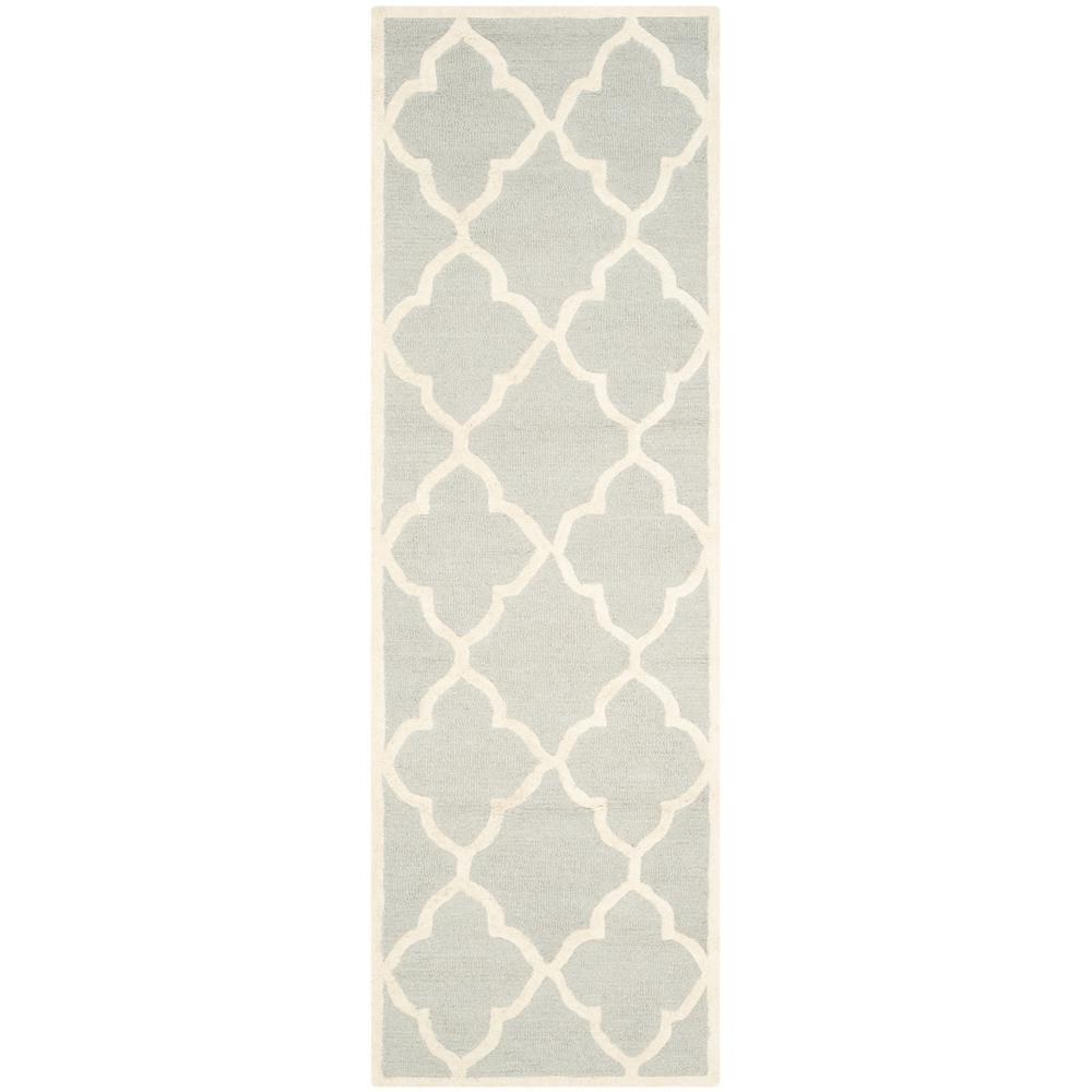 CAMBRIDGE, LIGHT GREY / IVORY, 2'-6" X 8', Area Rug, CAM312L-28. The main picture.