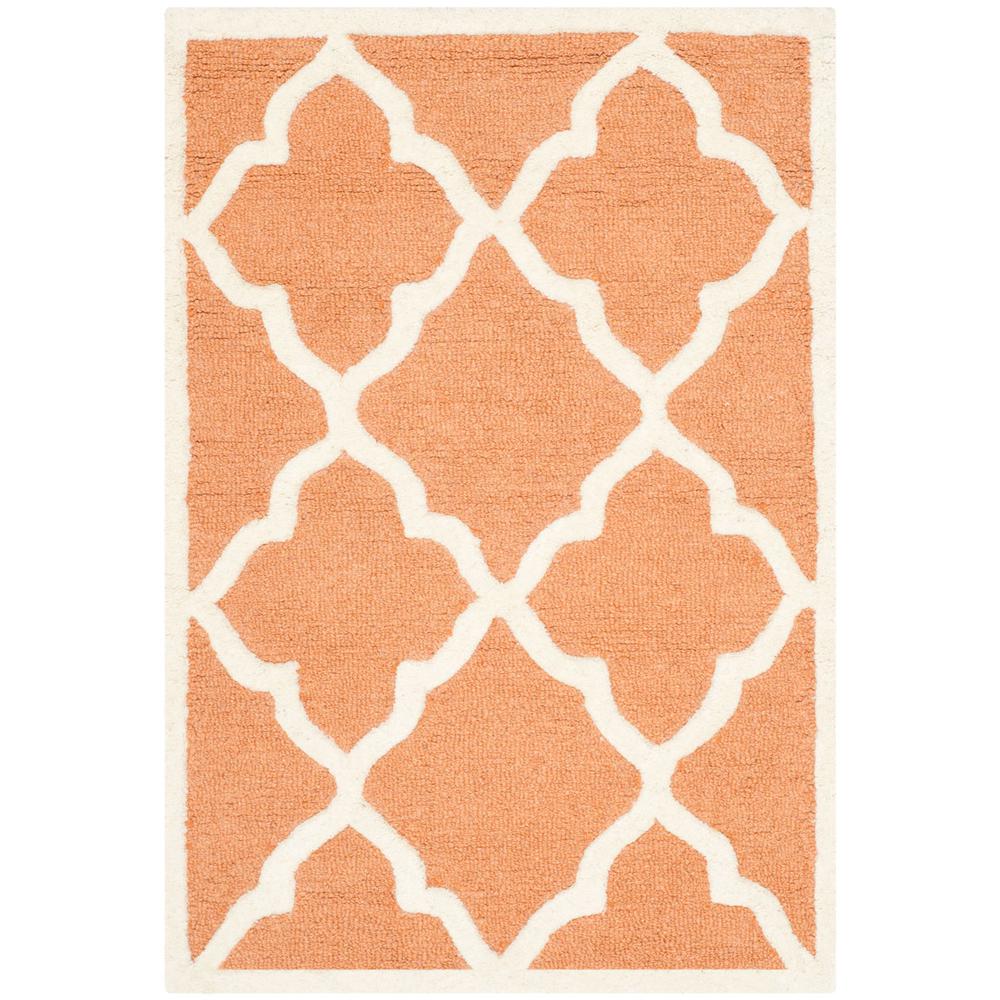 CAMBRIDGE, CORAL / IVORY, 2' X 3', Area Rug, CAM312W-2. Picture 1