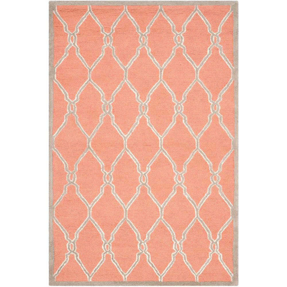 CAMBRIDGE, CORAL / IVORY, 4' X 6', Area Rug, CAM352W-4. Picture 1