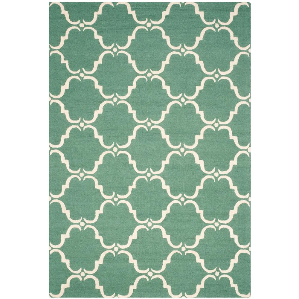 CAMBRIDGE, TEAL / IVORY, 6' X 9', Area Rug, CAM703T-6. Picture 1