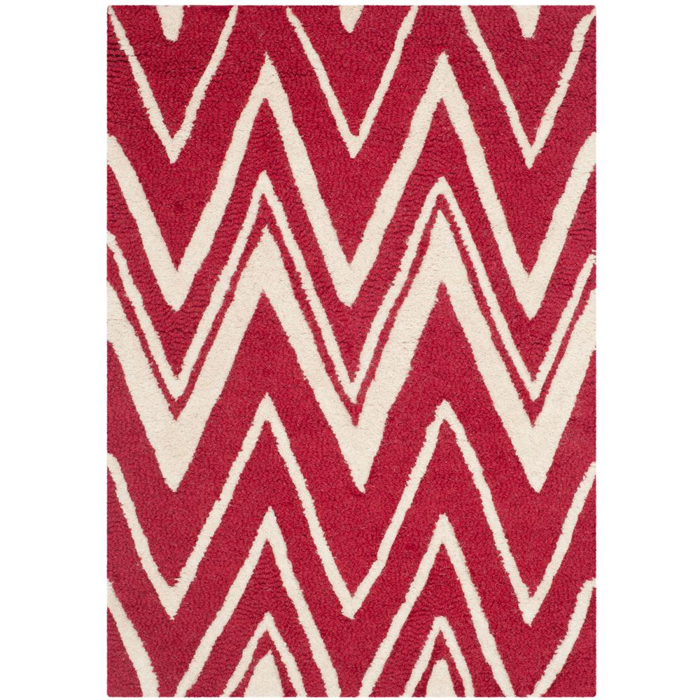 CAMBRIDGE, RED / IVORY, 2' X 3', Area Rug. Picture 1