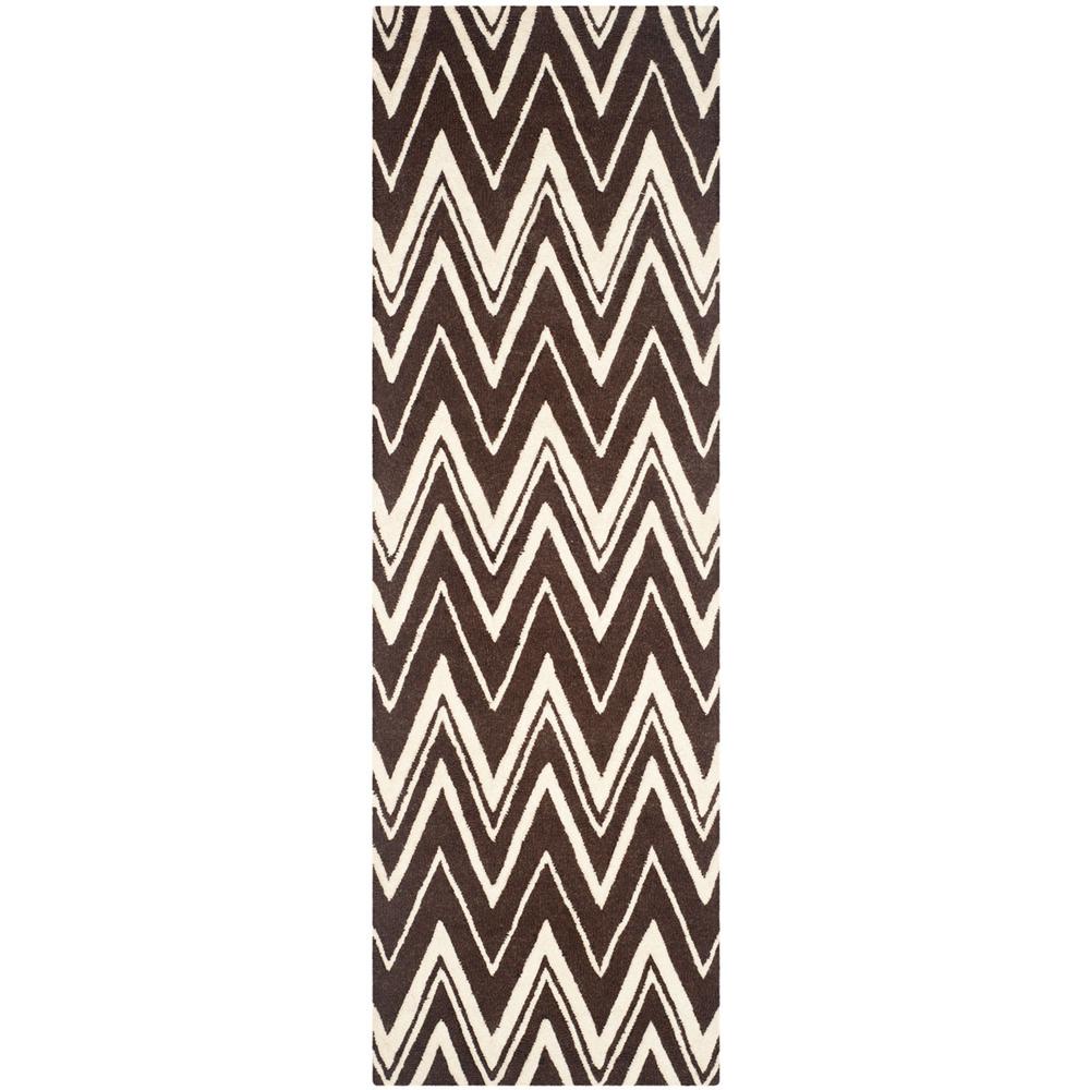 CAMBRIDGE, BROWN / IVORY, 2'-6" X 8', Area Rug, CAM711R-28. Picture 1
