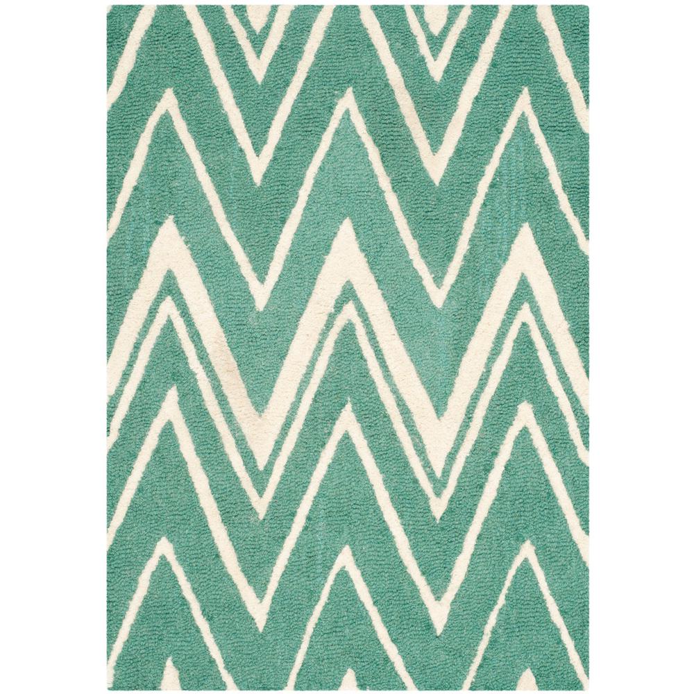 CAMBRIDGE, TEAL / IVORY, 2' X 3', Area Rug, CAM711T-2. Picture 1