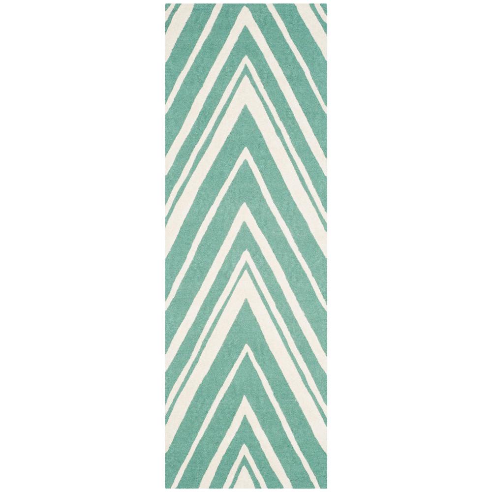 CAMBRIDGE, TEAL / IVORY, 2'-6" X 8', Area Rug, CAM711T-28. Picture 1