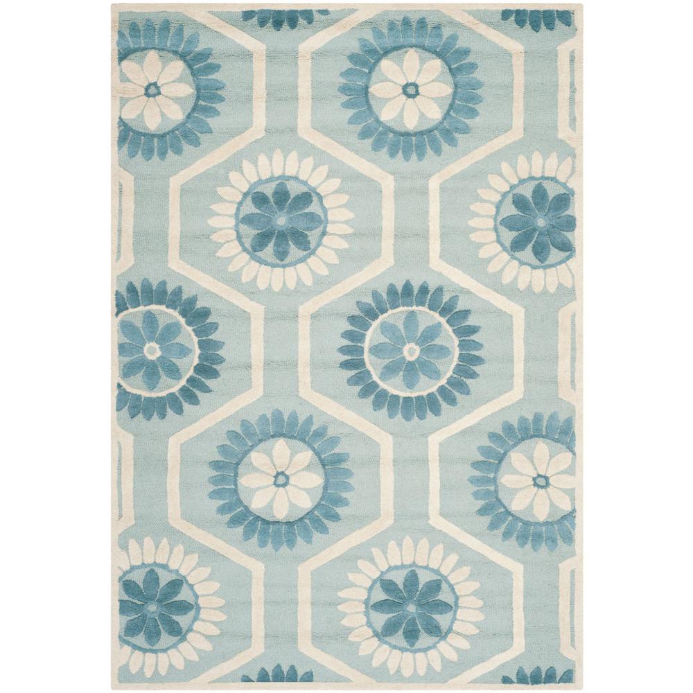 CAMBRIDGE, BLUE / IVORY, 6' X 9', Area Rug, CAM715B-6. The main picture.
