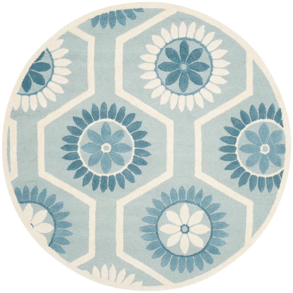 CAMBRIDGE, BLUE / IVORY, 6' X 6' Round, Area Rug, CAM715B-6R. The main picture.