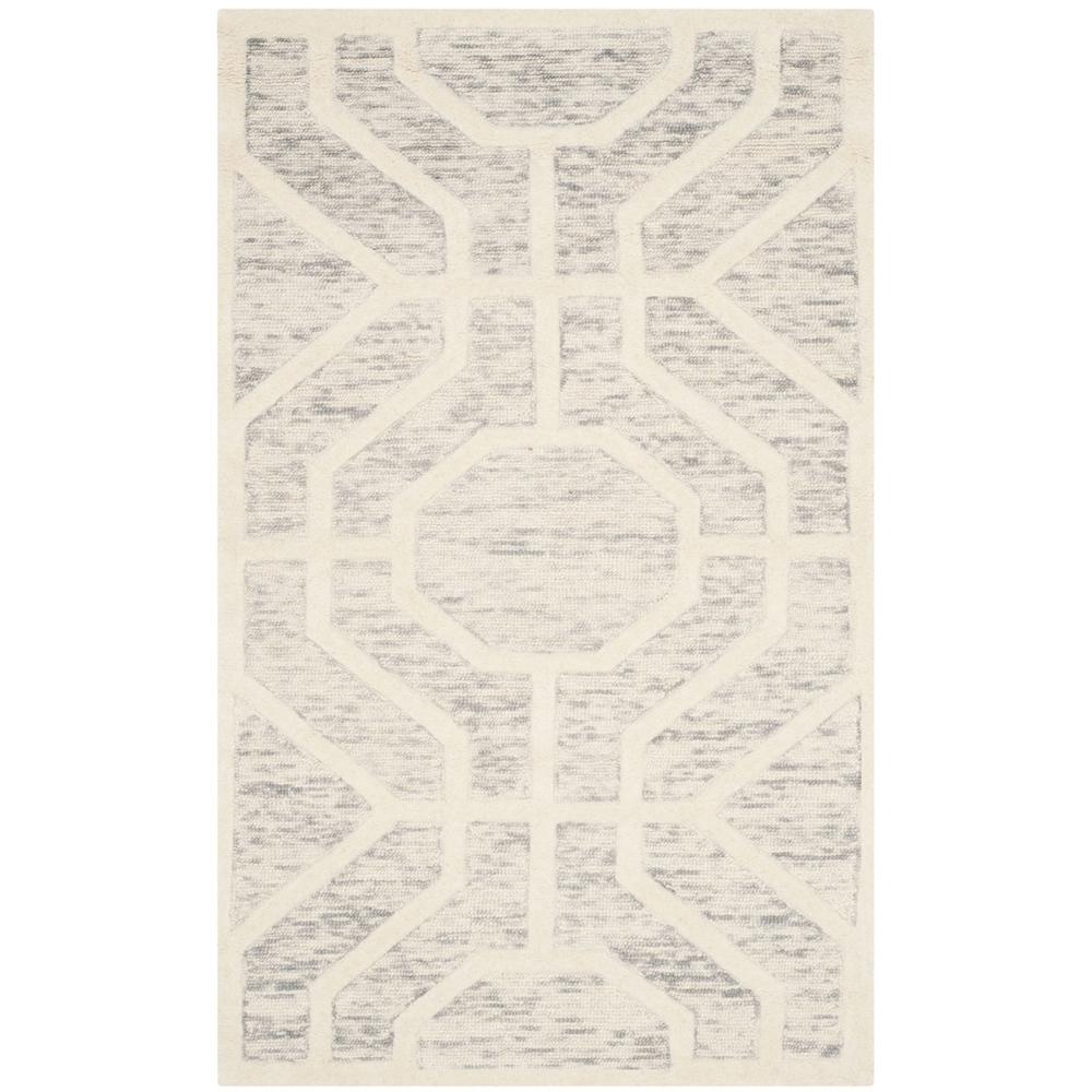 CAMBRIDGE, LIGHT GREY / IVORY, 2' X 3', Area Rug, CAM726G-2. The main picture.