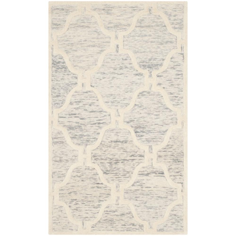 CAMBRIDGE, LIGHT GREY / IVORY, 3' X 5', Area Rug, CAM727G-3. The main picture.