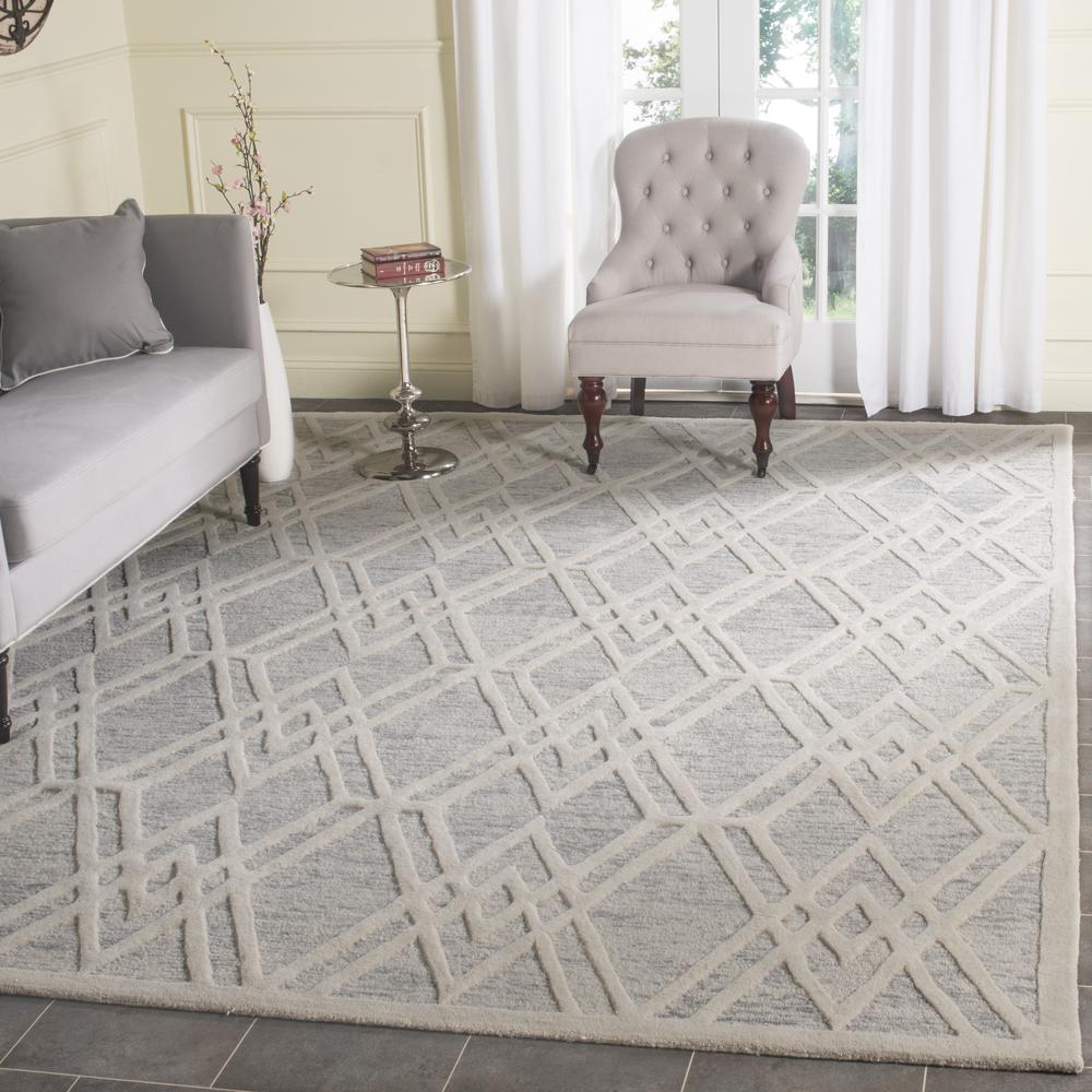 CAMBRIDGE, GREY / IVORY, 8' X 10', Area Rug, CAM729G-8. The main picture.
