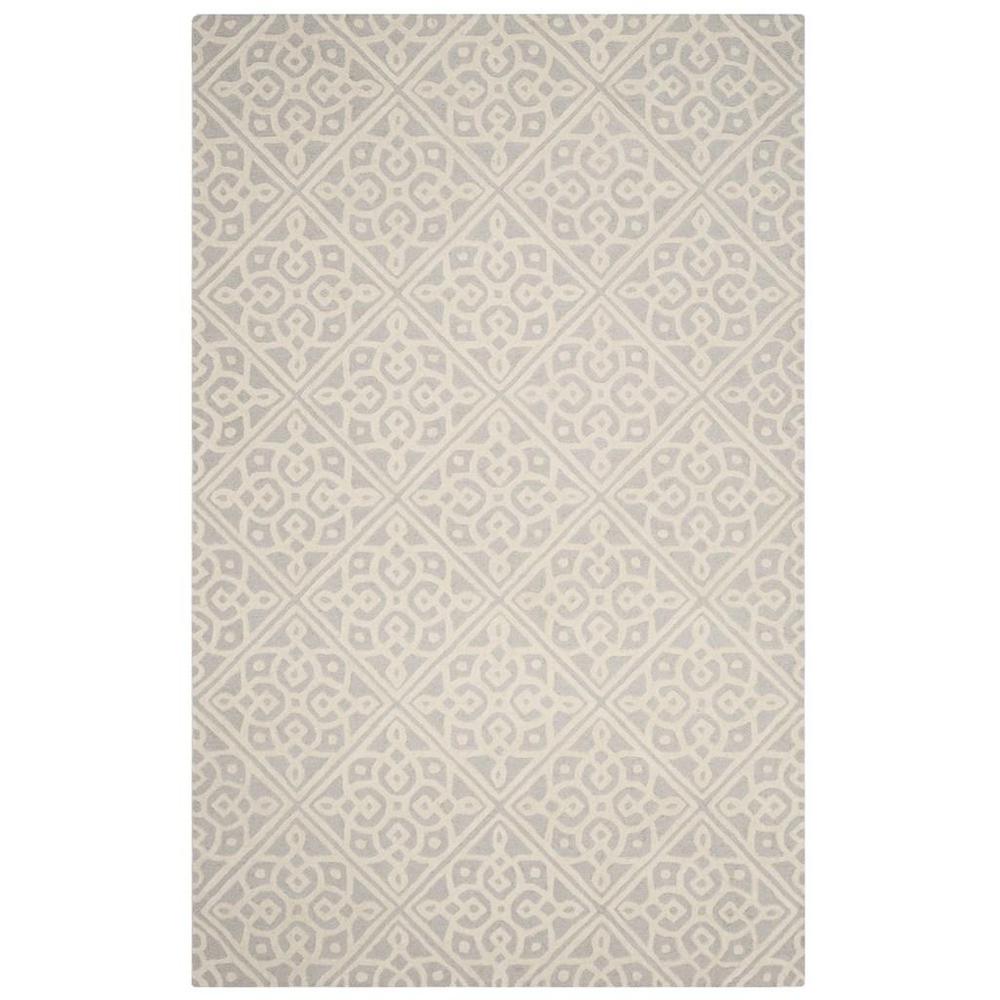 CAMBRIDGE, LIGHT GREY / IVORY, 5' X 8', Area Rug, CAM731G-5. The main picture.