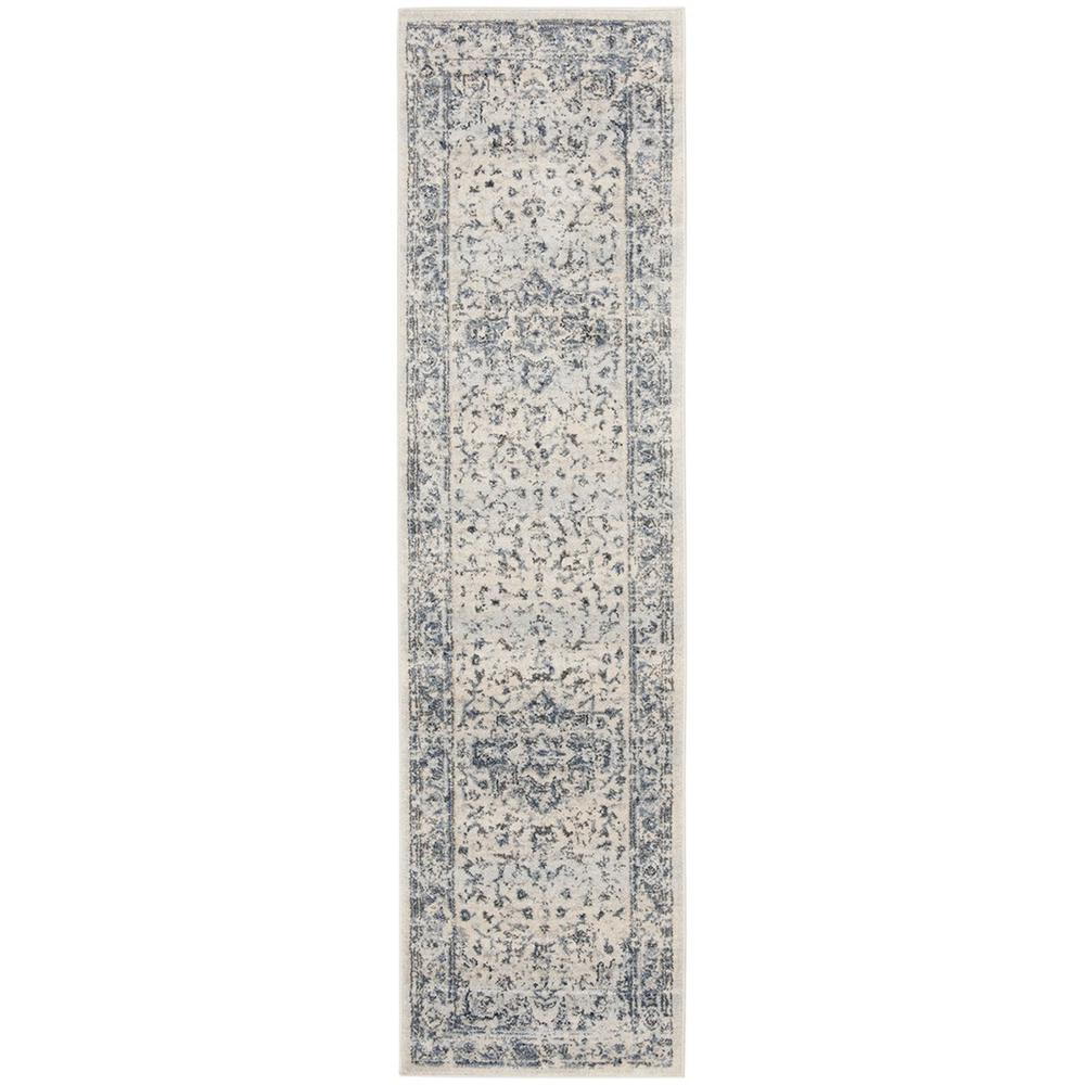 CHARLESTON, IVORY / NAVY, 2' X 8', Area Rug. Picture 1