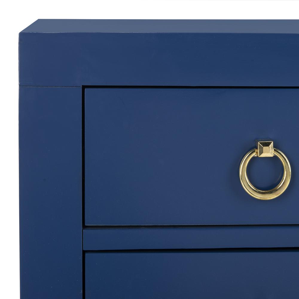 Dion 3 Drawer Chest, Lapis Blue/Gold. Picture 2