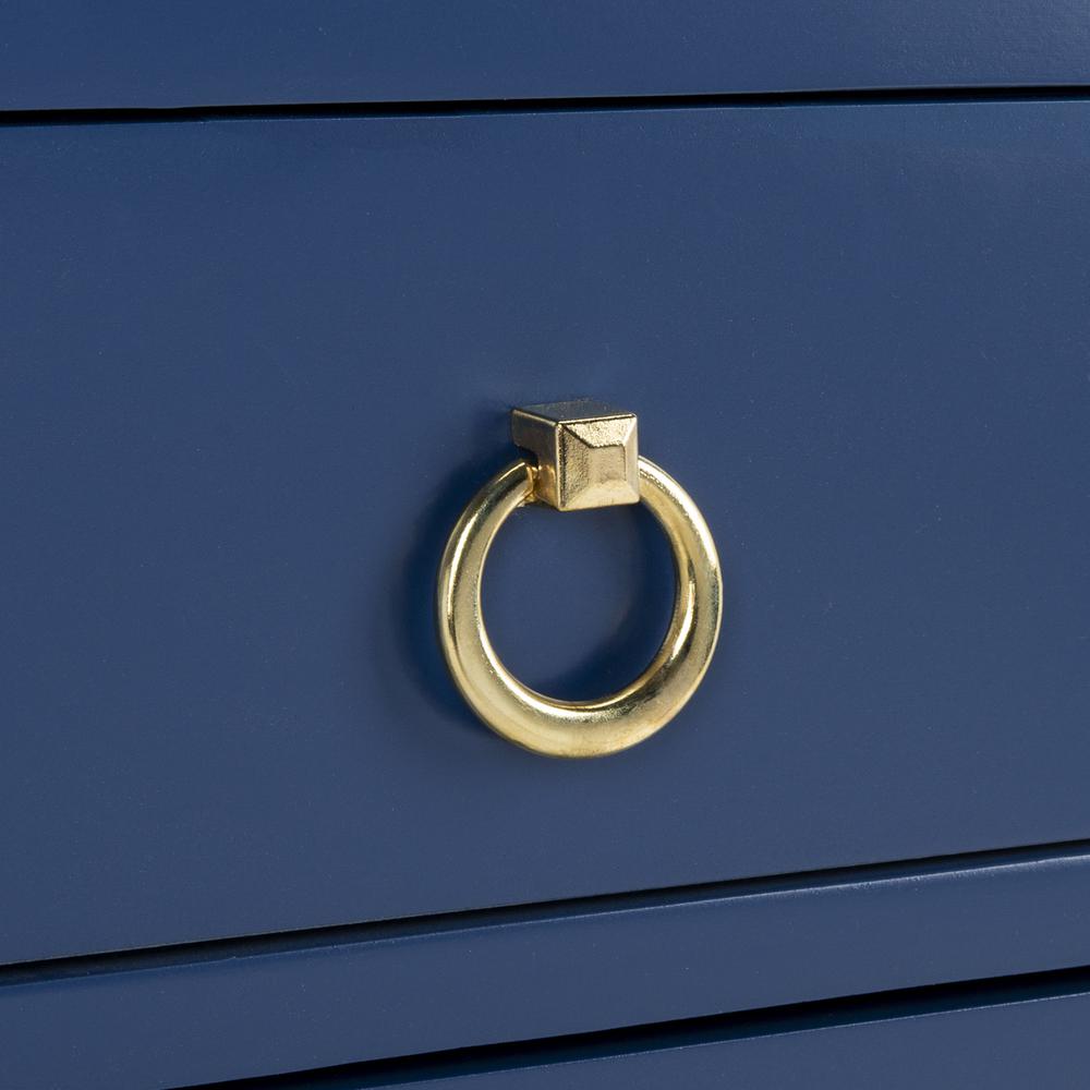 Dion 3 Drawer Chest, Lapis Blue/Gold. Picture 3