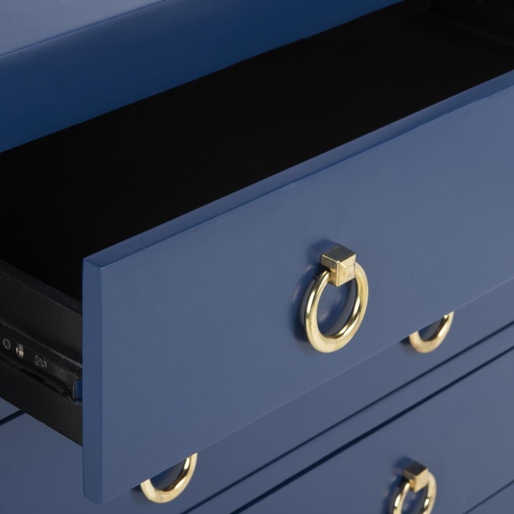 Dion 3 Drawer Chest, Lapis Blue/Gold. Picture 5