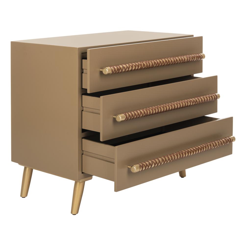 Raquel 3 Drawer Chest, Light Brown. Picture 11
