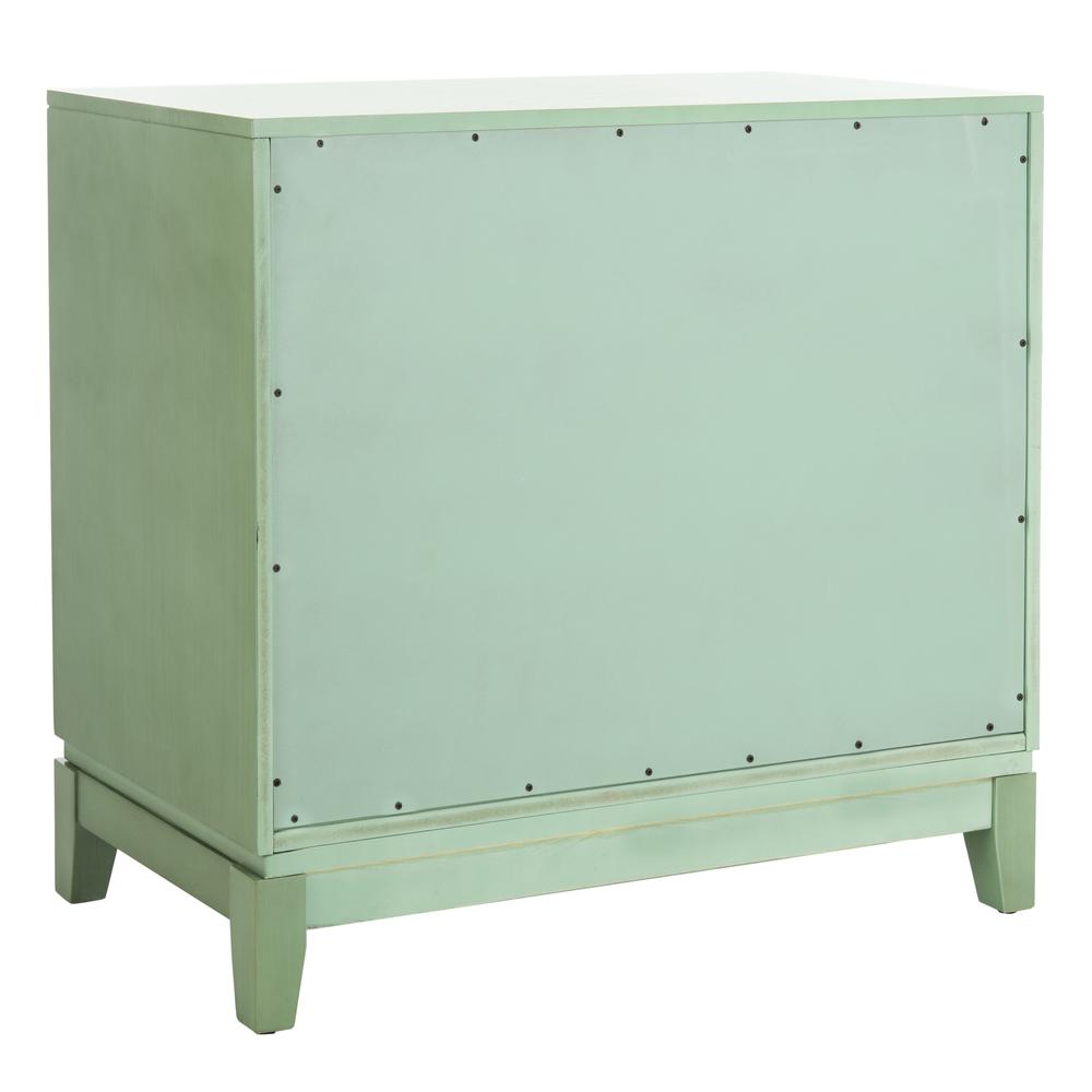 Shannon 2 Door Chest, Turquoise/Mirror. Picture 3