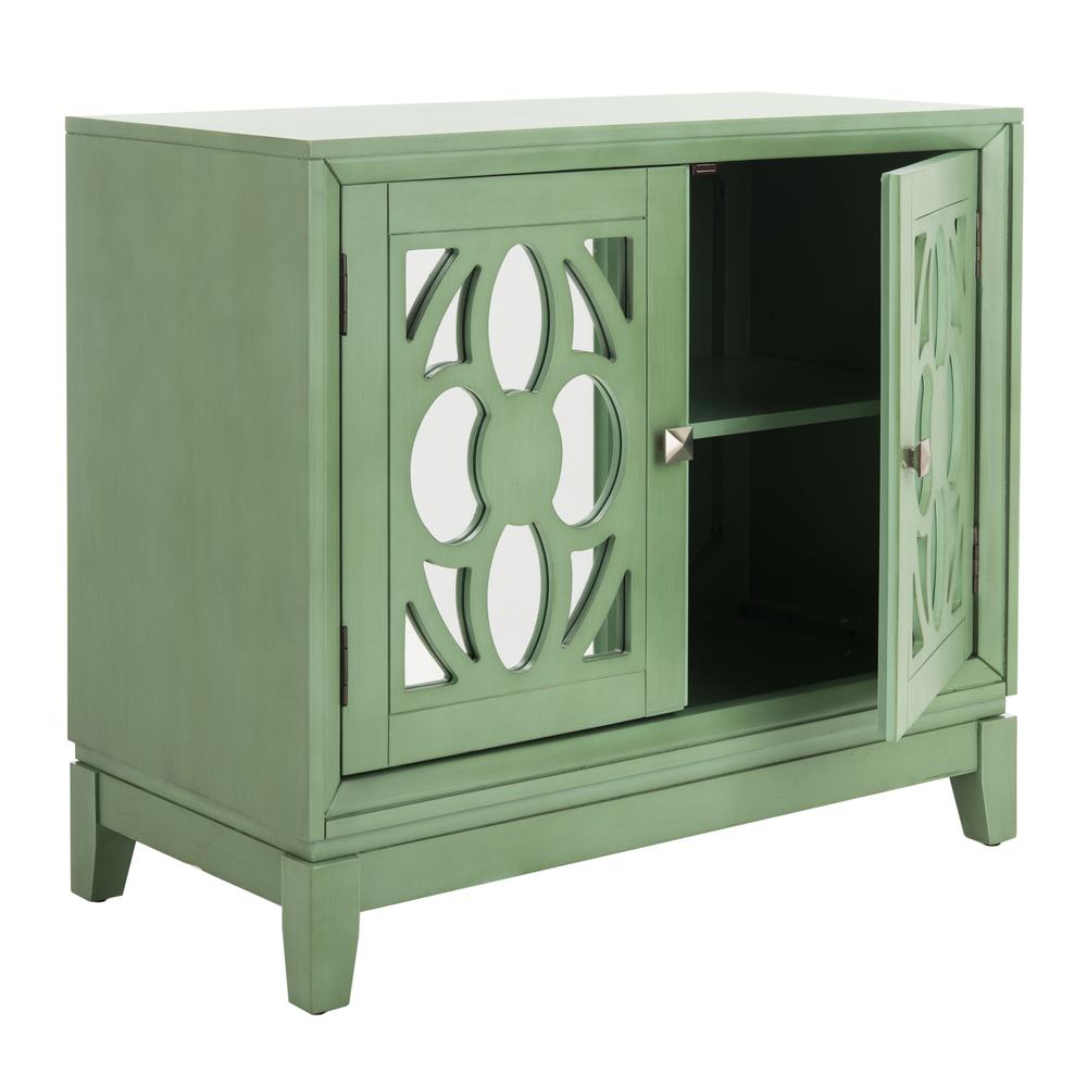Shannon 2 Door Chest, Turquoise/Mirror. Picture 11