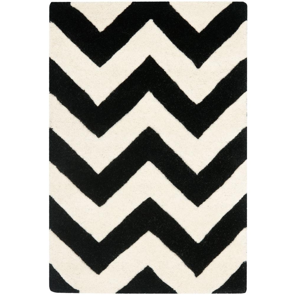 CHATHAM, IVORY / BLACK, 2' X 3', Area Rug, CHT715A-2. Picture 1