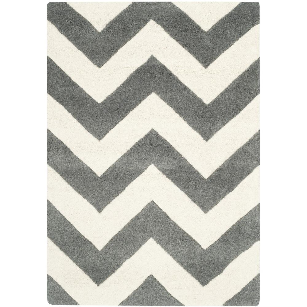 CHATHAM, DARK GREY / IVORY, 2' X 3', Area Rug, CHT715D-2. Picture 1