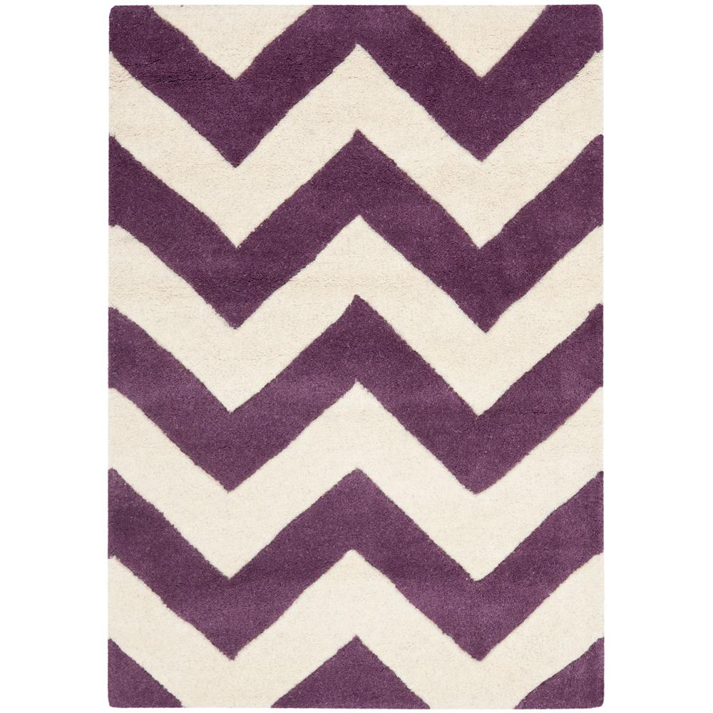 CHATHAM, PURPLE / IVORY, 2' X 3', Area Rug, CHT715F-2. Picture 1