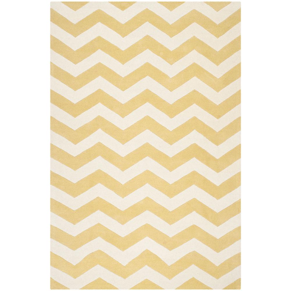 CHATHAM, LIGHT GOLD / IVORY, 6' X 9', Area Rug, CHT715L-6. Picture 1