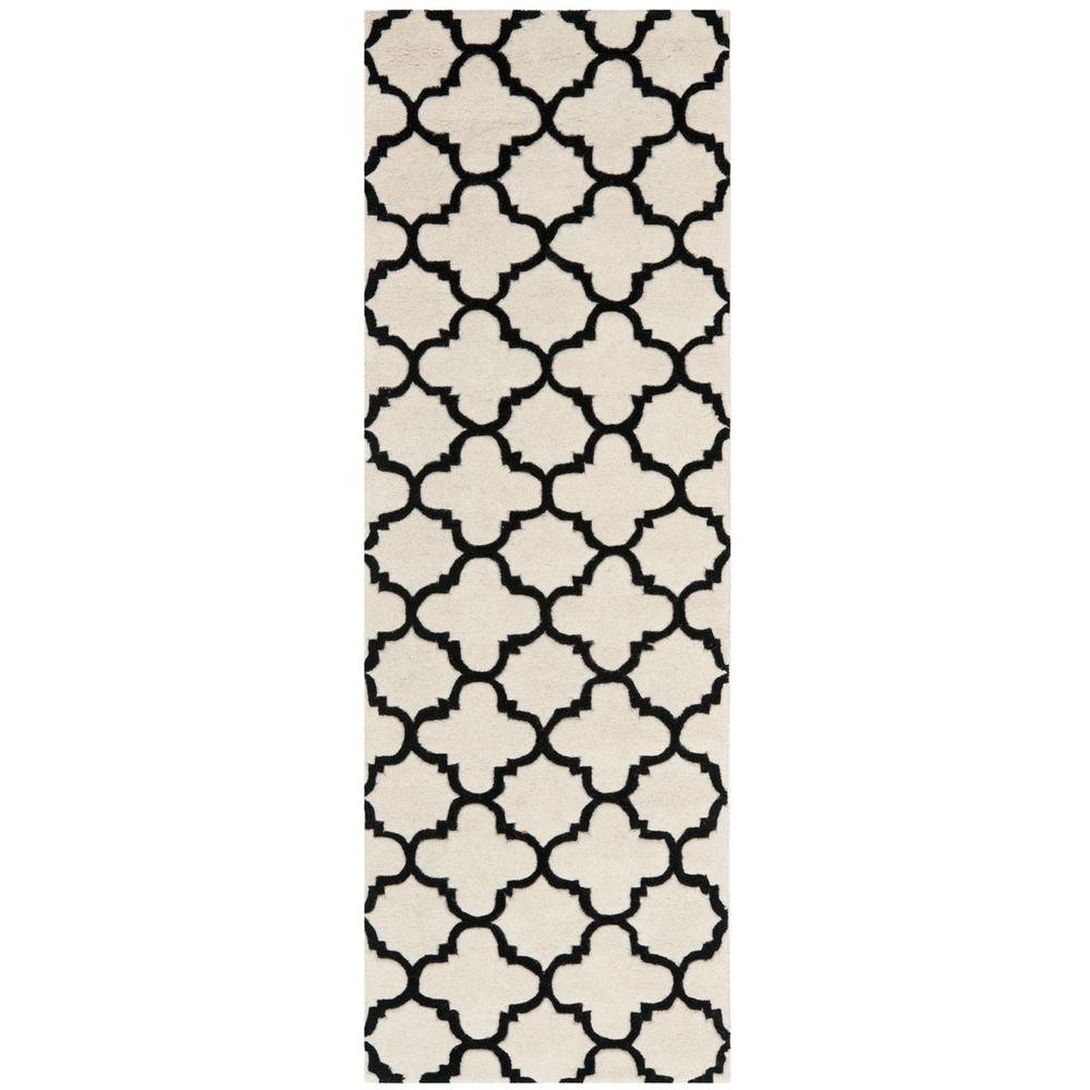 CHATHAM, IVORY / BLACK, 2'-3" X 7', Area Rug, CHT717A-27. The main picture.