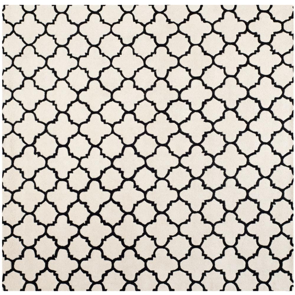 CHATHAM, IVORY / BLACK, 7' X 7' Square, Area Rug, CHT717A-7SQ. Picture 1