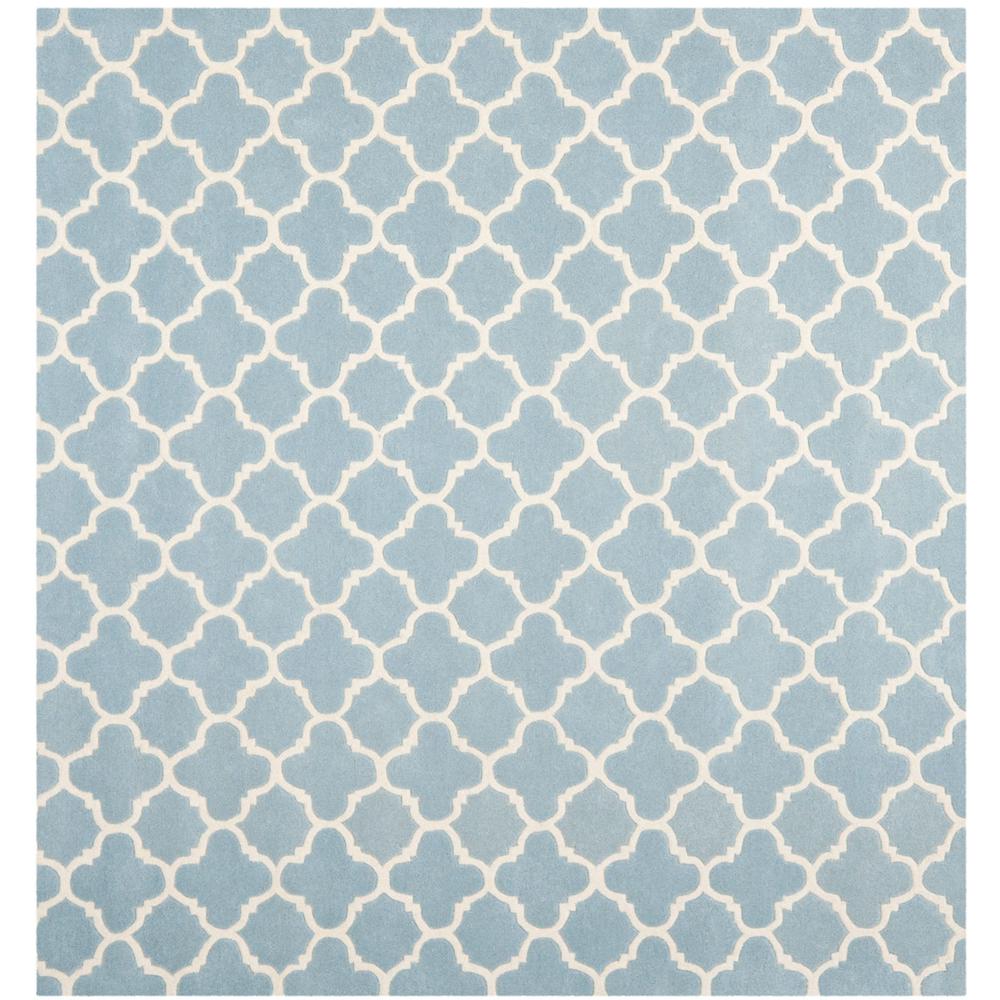 CHATHAM, BLUE / IVORY, 7' X 7' Square, Area Rug, CHT717B-7SQ. Picture 1