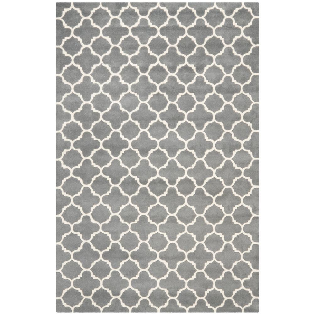 CHATHAM, DARK GREY / IVORY, 6' X 9', Area Rug, CHT717D-6. Picture 1