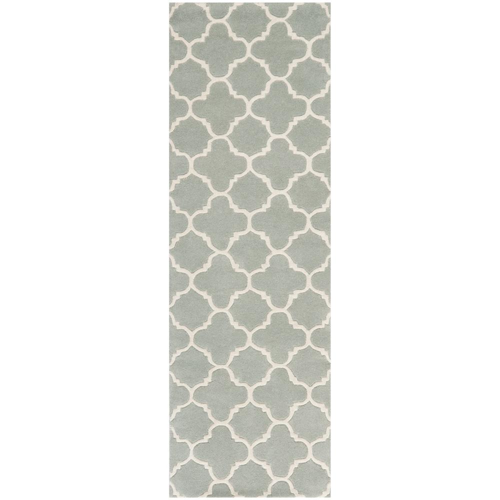 CHATHAM, GREY / IVORY, 2'-3" X 7', Area Rug, CHT717E-27. Picture 1