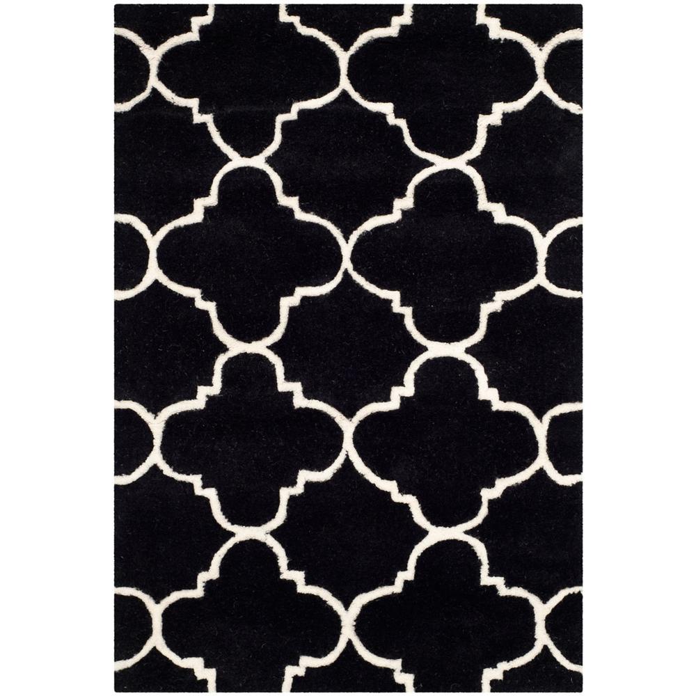 CHATHAM, BLACK / IVORY, 2' X 3', Area Rug, CHT717K-2. Picture 1