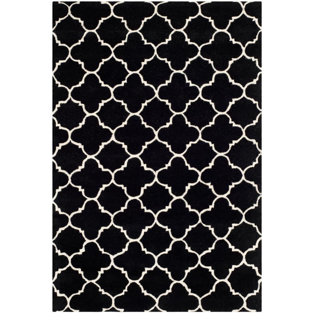 CHATHAM, BLACK / IVORY, 3' X 5', Area Rug, CHT717K-3. The main picture.