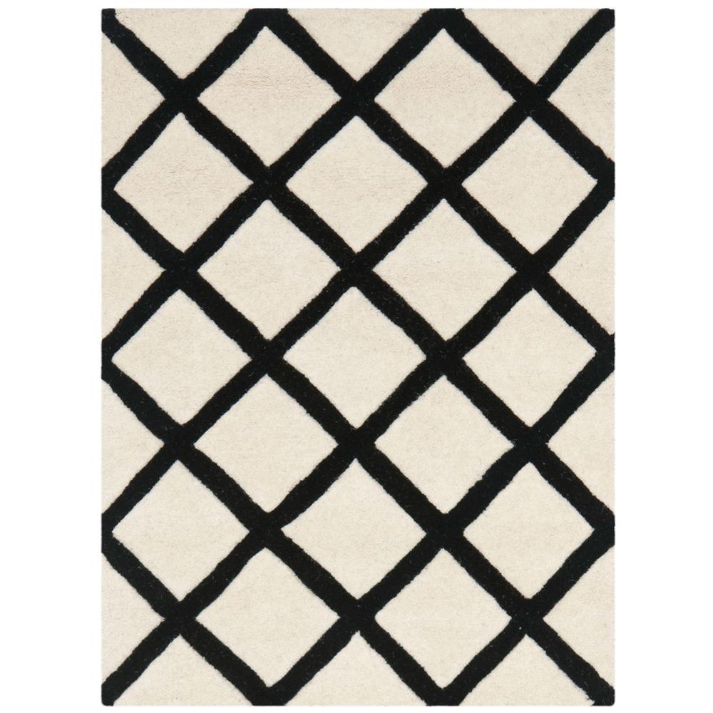 CHATHAM, IVORY / BLACK, 2' X 3', Area Rug, CHT718A-2. Picture 1