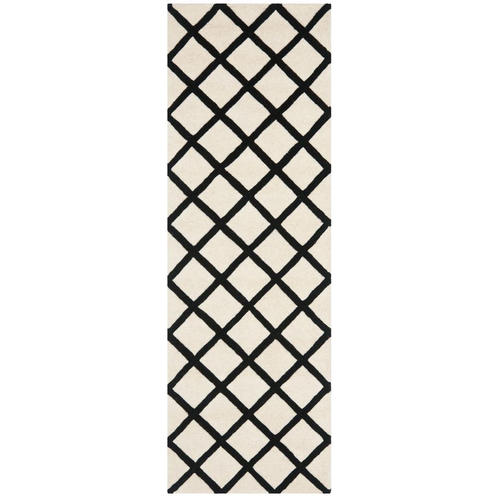 CHATHAM, IVORY / BLACK, 2'-3" X 7', Area Rug, CHT718A-27. Picture 1