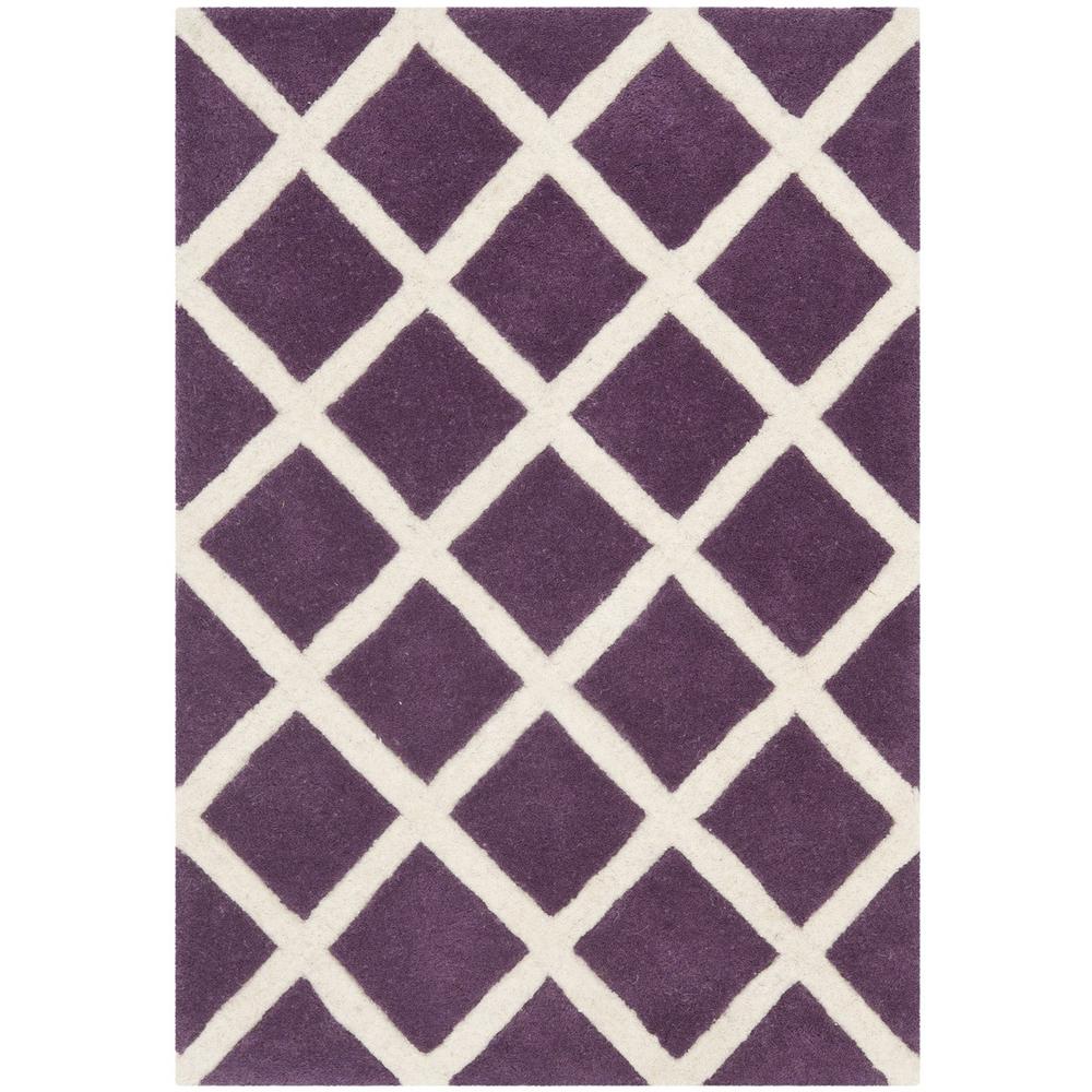CHATHAM, PURPLE / IVORY, 2' X 3', Area Rug, CHT718F-2. Picture 1