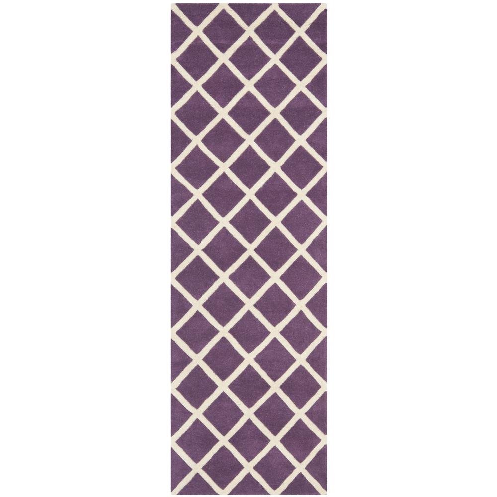 CHATHAM, PURPLE / IVORY, 2'-3" X 7', Area Rug, CHT718F-27. Picture 1