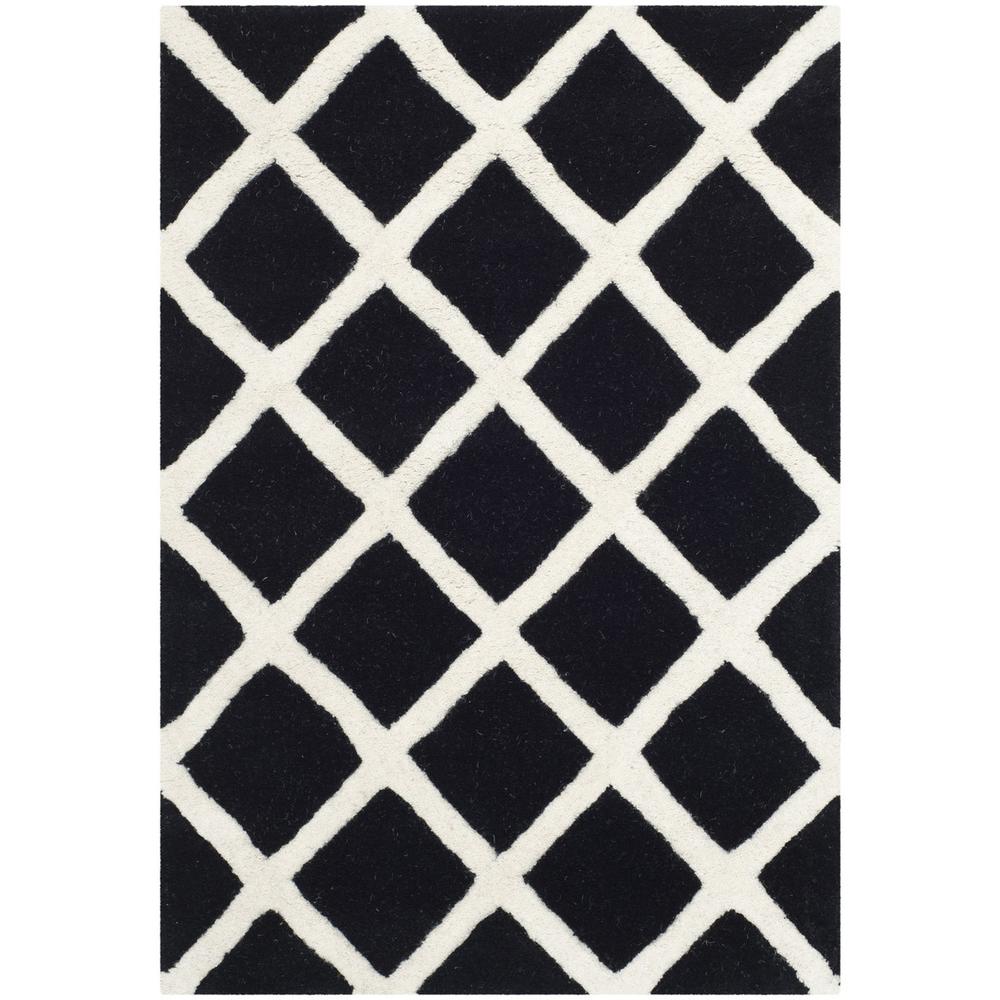 CHATHAM, BLACK / IVORY, 2' X 3', Area Rug, CHT718K-2. Picture 1