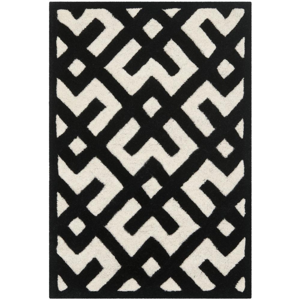 CHATHAM, IVORY / BLACK, 2' X 3', Area Rug, CHT719A-2. The main picture.