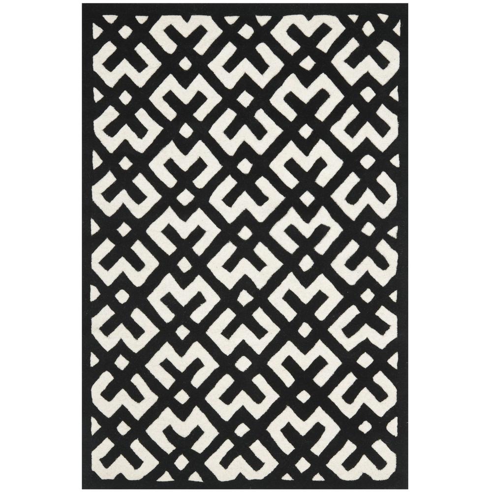 CHATHAM, IVORY / BLACK, 4' X 6', Area Rug, CHT719A-4. Picture 1