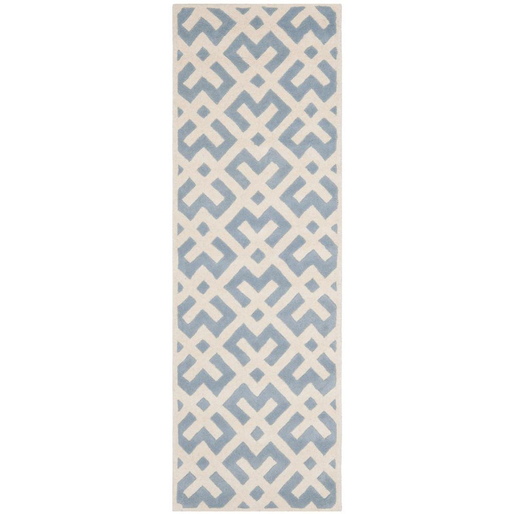 CHATHAM, BLUE / IVORY, 2'-3" X 7', Area Rug, CHT719B-27. Picture 1