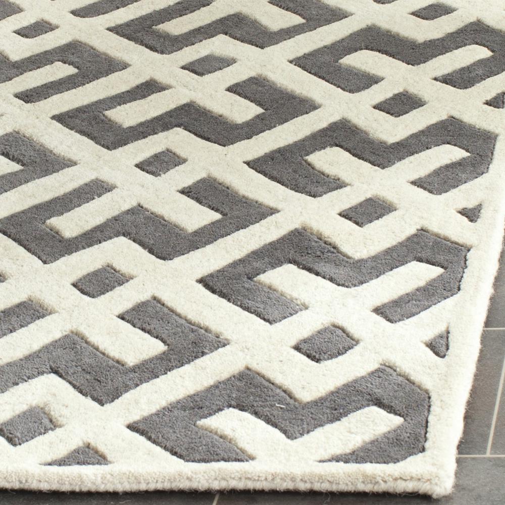 CHATHAM, DARK GREY / IVORY, 2'-3" X 5', Area Rug, CHT719D-25. Picture 1