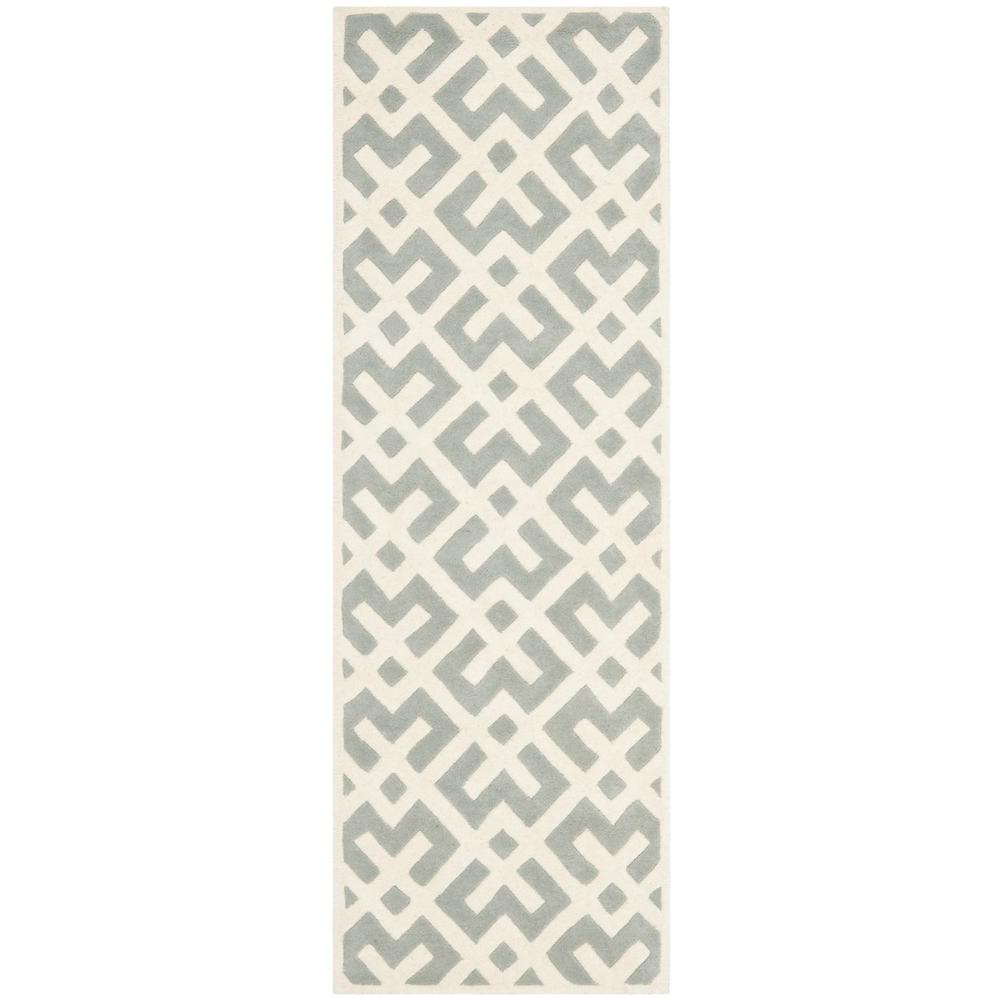 CHATHAM, GREY / IVORY, 2'-3" X 7', Area Rug, CHT719E-27. Picture 1