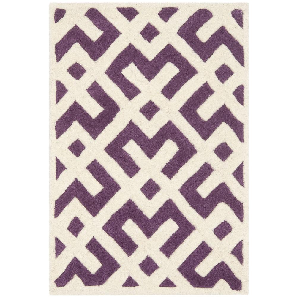 CHATHAM, PURPLE / IVORY, 2' X 3', Area Rug, CHT719F-2. Picture 1