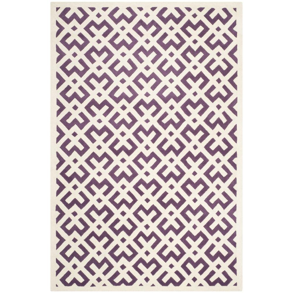 CHATHAM, PURPLE / IVORY, 4' X 6', Area Rug, CHT719F-4. Picture 1