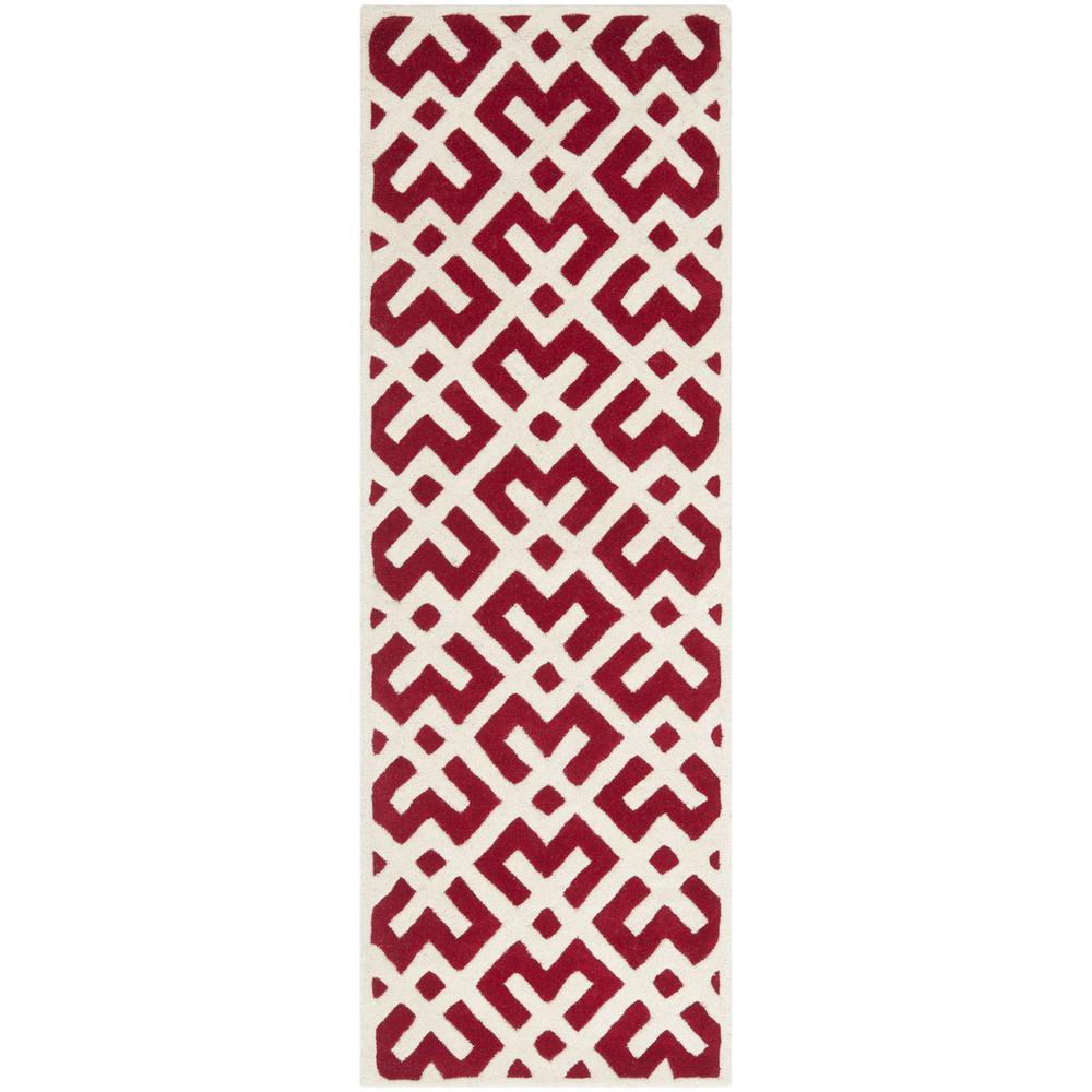 CHATHAM, RED / IVORY, 2'-3" X 7', Area Rug, CHT719G-27. Picture 1