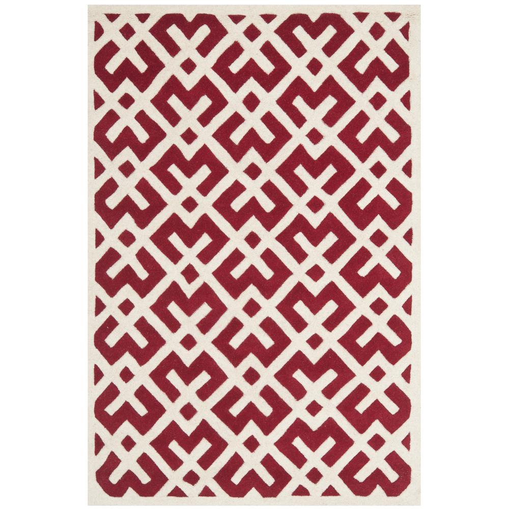 CHATHAM, RED / IVORY, 4' X 6', Area Rug, CHT719G-4. Picture 1