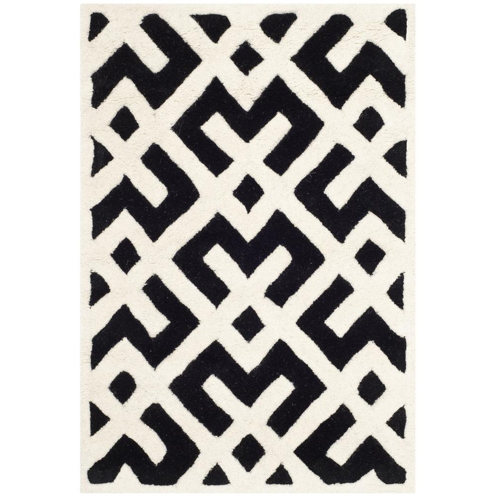 CHATHAM, BLACK / IVORY, 2' X 3', Area Rug, CHT719K-2. The main picture.